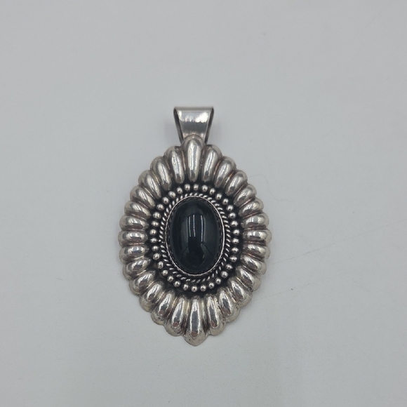 Jewelry - 925 Sterling Silver with Black Stone Pendant
